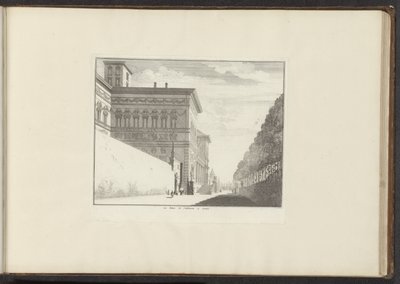 Vista de Villa Borghese en Roma Le Palais de Vallamena a Gennes (título sobre objeto) Palacios y Monumentos de Venecia, Livorno, Nápoles y Roma (título de la serie) de Anonymous