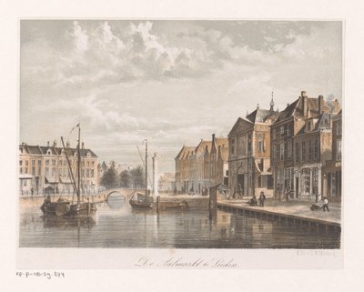 Vista del Aalmarkt en Leiden El Aalmarkt en Leiden (título sobre objeto) de Anonymous