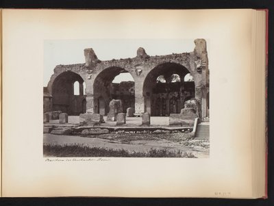 Vista de la Basílica de Majencio en el Foro Romano en Roma, Italia Basílica des Constantine. rom (título en objeto) de Anonymous
