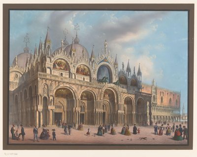 Vista de la Basílica de San Marcos en Venecia de Anonymous