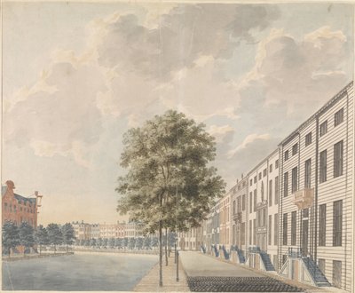 Vista del Herengracht en Spiegelstraat de Anonymous