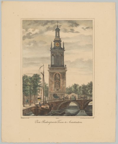 Vista de la Jan Roodenpoortstoren en Ámsterdam
Torre Jan Roodenpoort en Ámsterdam (título en el objeto)
Vistas de las seis torres principales de la ciudad de Ámsterdam. 2º Cahier (título de la serie) de Anonymous