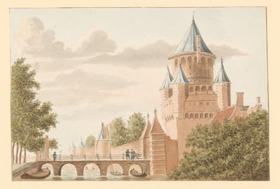 Vista del Kleine Houtpoort en Haarlem de Anonymous