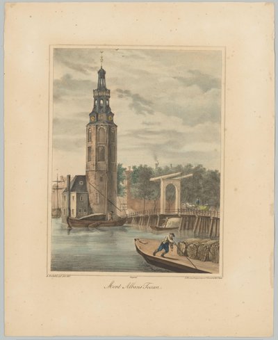 Vista de la Torre Montelbaan en Ámsterdam
Torre de Mont Albans (título en el objeto)
Vistas de las seis torres principales de la ciudad de Ámsterdam. 2º Cahier (título de la serie) de Anonymous