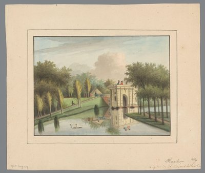 Vista del Nieuwpoort en Haarlem de Anonymous