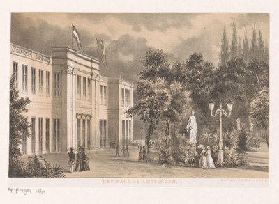 Vista del Park Hall en el Parque Wertheimer
El Parque en Ámsterdam 1852 (título en el objeto) de Anonymous