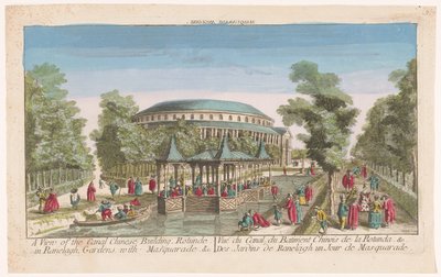 Vista del pabellón chino de la Rotonda y el canal en los jardines de Ranelagh, Londres, con un baile de máscaras
Una vista del edificio chino del canal, Rotunde en Ranelagh, Jardines, con mascarada. &c (título en el objeto) de Anonymous