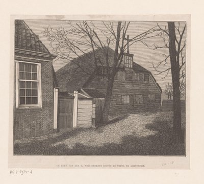 Vista de la Iglesia de San Willibrordus en las afueras de Veste, Ámsterdam
La iglesia de San Willibrordus fuera de la Veste, Amsterdam (título en el objeto) de Anonymous