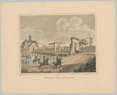 Vista de la puerta de Utrecht en Amsterdam Utrechtse Poort en Amsterdam (título sobre objeto) Rostros de las Seis Puertas Principales de la Ciudad de Ámsterdam. 1er Cahier (título de la serie) de Anonymous