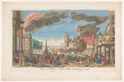 Vista de la captura y el saqueo de Bergen op Zoom por los franceses en 1747
Saqueo de Bergopzom (título en el objeto) de Anonymous