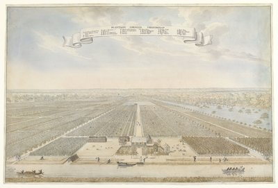 Vista de la plantación de Cornelis Vriendschap en Surinam
Plantagie Cornelis Vriendschap (título en el objeto) de Anonymous