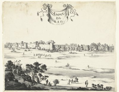 Vista de la ciudad de Ahmadabad
Ammadabat (título en el objeto)
Vistas de la India de los años 1678-1679 (título de la serie) de Anonymous