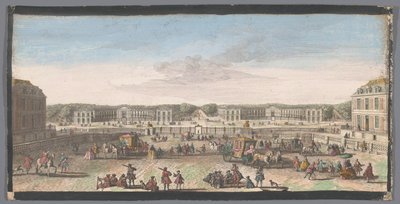 Vista de las caballerizas del Palacio de Versalles
Vue des ecuries de Versailles prise de la seconde grille (título en el objeto) de Anonymous