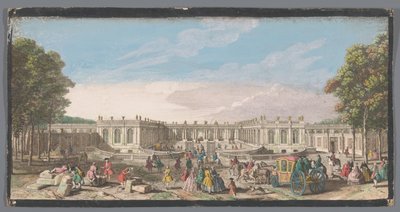 Vista de la fachada del Gran Trianón en el Jardín de Versalles
Vüe de Trianon dans le Parc de Versailles du côté de l