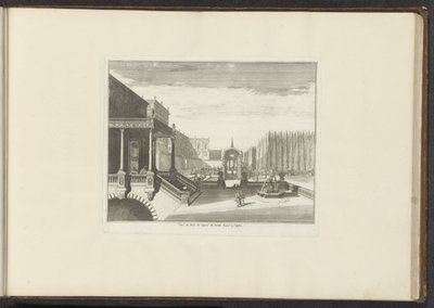 Vista del Palacio Real y los Jardines Reales de Nápoles Veue du Bois de Cypres du Jardin Royal à Naples (título sobre el objeto) Palacios y Monumentos de Venecia, Livorno, Nápoles y Roma (título de la serie) de Anonymous
