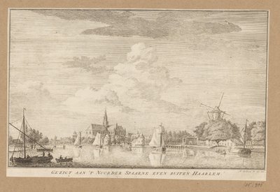 Vista del Noorder Spaarne cerca de Haarlem Gezigt aan 