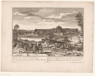 Vista del Palacio de Versalles y una parte de la ciudad Prospectus Arcis et partem civitatis Versailles / Vista del Castillo y una parte de la ciudad de Versalles / Vista del Castillo y una parte de la ciudad de Versalles / Vista del Castillo y de Anonymous