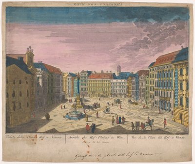 Vista de la Platz Am Hof en Viena
Prospect von Wien (título en el objeto) de Anonymous