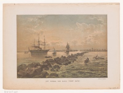 Vista del Canal de Suez cerca de Port Said
Canal de Suez (Port Saïd) (título en el objeto) de Anonymous