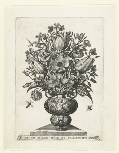 Florero grotesco con flores Jarrones con flores (título de la serie) de Anonymous