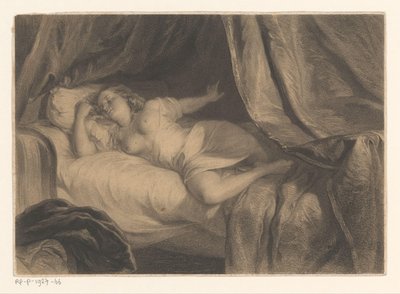 Joven dormida semidesnuda de Anonymous