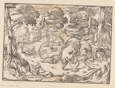 Hércules y el león de Nemea de Anonymous