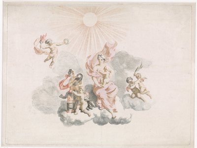 Hércules es amamantado por Juno de Anonymous