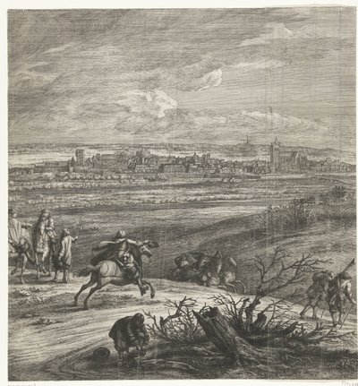 El ejército francés ante Yperen (página central), 1678 de Anonymous