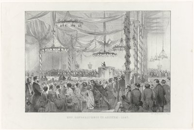 The Zangersfeest en Arnhem, 1847 (título sobre el objeto) de Anonymous