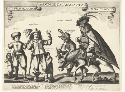 La triste despedida de Don de Calabassa de Flandes y regreso a España, 1646 La despedida de Droevich a Don de Calabassa de Flandes después de Spagnien (título sobre el objeto) de Anonymous