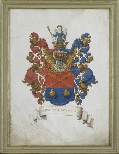 El escudo de Susanna van Collen (1692-1745), esposa de Jacob Feitama de Anonymous