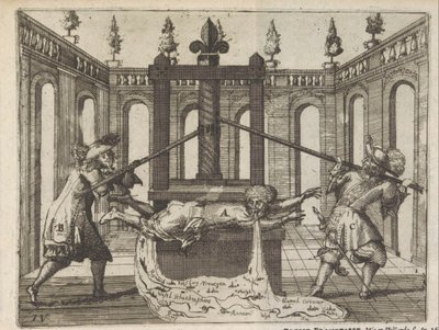 Holanda en la imprenta francesa, 1672-1673 Francia Druck-Pers, Gestelt en Hollant 1672 y 1673 / Presse Francoisse Mis en Hollande l