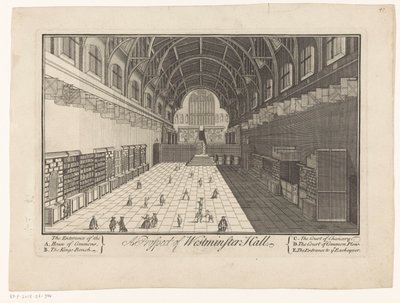 Interior de Westminster Hall en Londres A Prospect of Westminster Hall (título sobre el objeto) de Anonymous