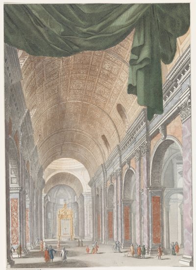 Interior de la Basílica de San Pedro en Roma de Anonymous