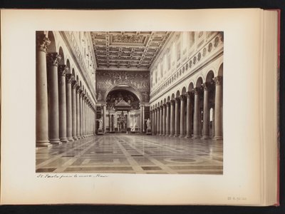 Interior de San Pablo Extramuros en Roma, Italia San Paolo fuori le Mura. rom (título en objeto) de Anonymous