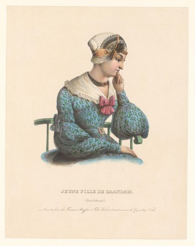 Joven con traje tradicional de Zaandam
Jeune fille de Zaandam (Nord Hollande) (título en el objeto) de Anonymous