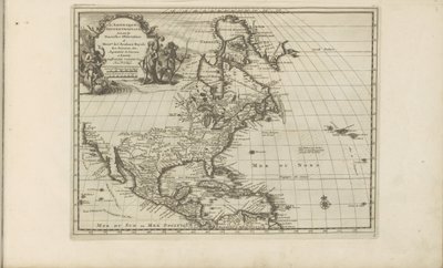 Kaart van Midden- en Noord-Amerika América del Norte, según las nuevas observaciones de Messieurs de l