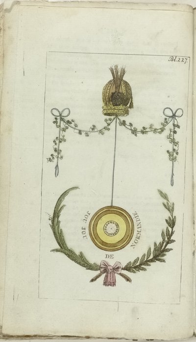 Gabinete de moda y gusto 1791, pág. 227: Jou jou de Normandía de Anonymous