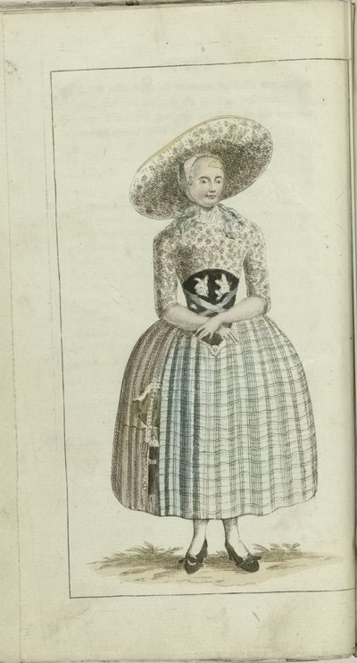 Gabinete de Moda y Gusto 1791, pl. II: La campesina de Zuidbeveland de Anonymous