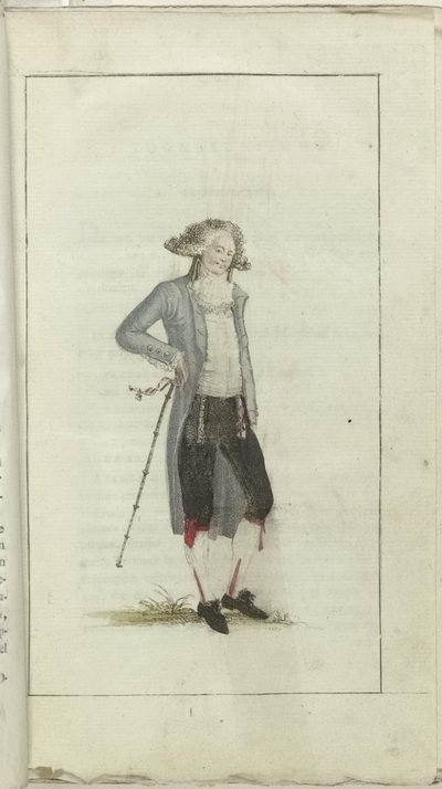 Gabinete de Moda y Gusto 1791, pl. I: Pequeño Maitre de Anonymous