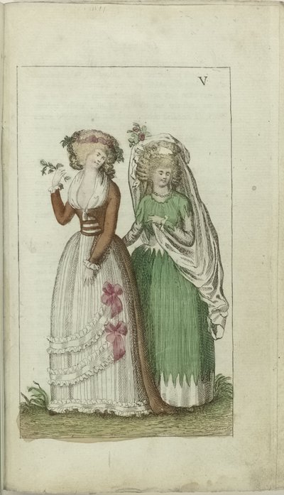 Gabinete de moda y gusto 1791, pl. V de Anonymous
