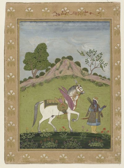 Kalki con su caballo blanco Devadatta de Anonymous