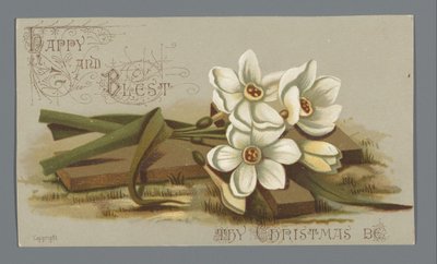 Tarjeta de Navidad de 1882 de Louise E. Jaceard a la Sra. Six de Anonymous