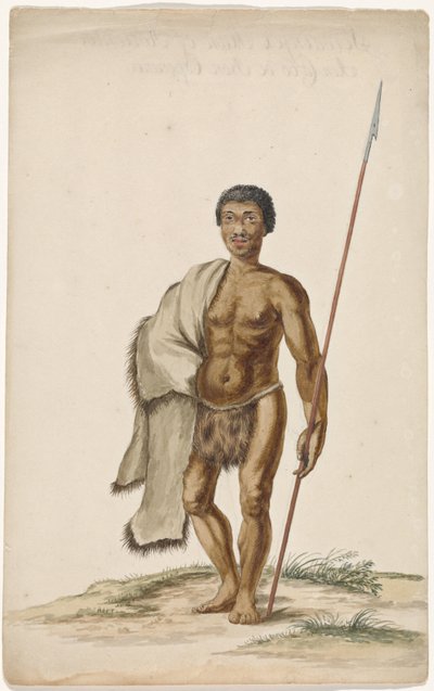 Khoikhoiman con azagaya de Anonymous