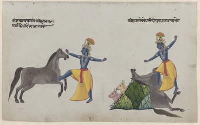 Krishna lucha contra el demonio caballo Keshi de Anonymous
