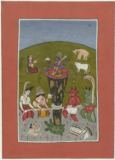Kurma (encarnación de Vishnu como tortuga)
La agitación del océano
Avatares de Vishnu (título de la serie) de Anonymous