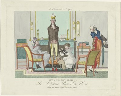 Le Supreme Bon Ton, El termómetro de 8 grados, 1800-1815, No. 20: Sí, hace frío. de Anonymous