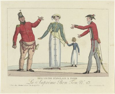 Le Suprême Bon Ton, 1800-1815, No. 23: Reunión inglesa en París de Anonymous