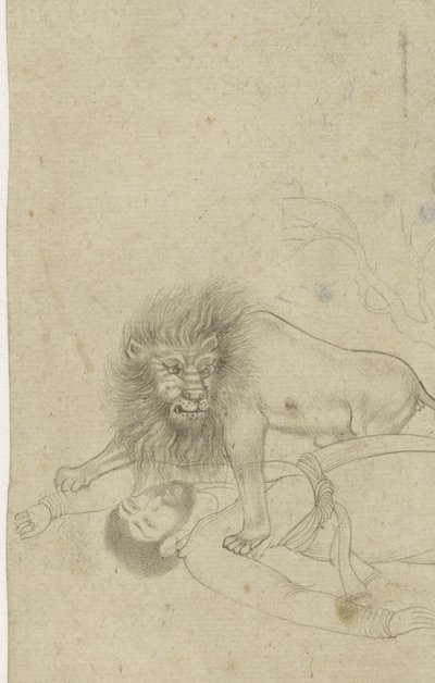 León asaltando a un hombre de Anonymous