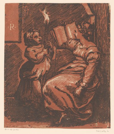 Lectura Sibyl con niño de Anonymous